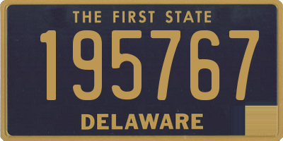 DE license plate 195767