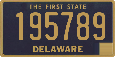 DE license plate 195789