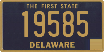DE license plate 19585