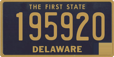 DE license plate 195920