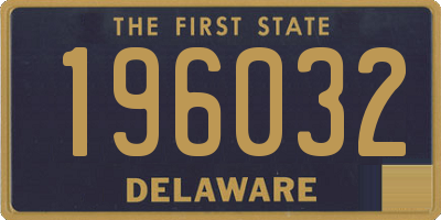 DE license plate 196032
