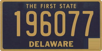 DE license plate 196077