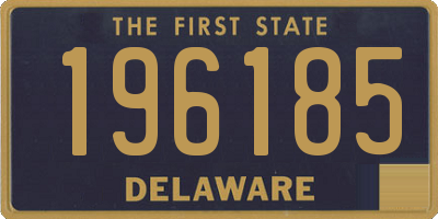 DE license plate 196185