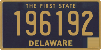 DE license plate 196192