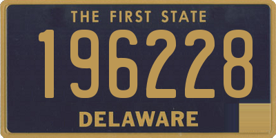 DE license plate 196228