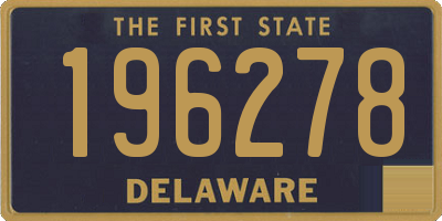 DE license plate 196278