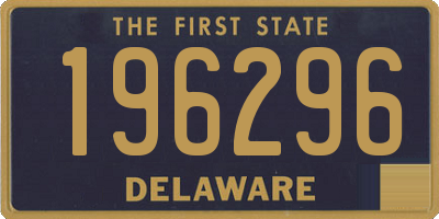 DE license plate 196296