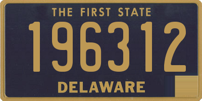 DE license plate 196312