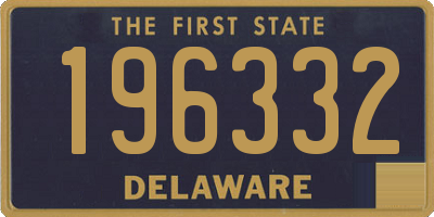 DE license plate 196332