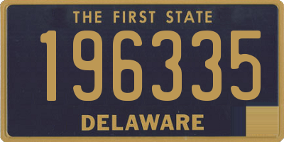 DE license plate 196335