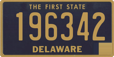 DE license plate 196342