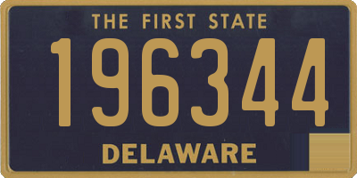 DE license plate 196344