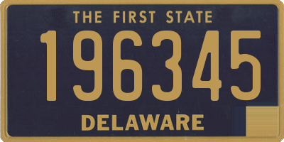 DE license plate 196345