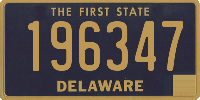DE license plate 196347