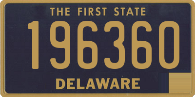DE license plate 196360