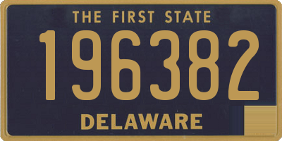 DE license plate 196382