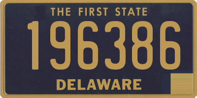 DE license plate 196386
