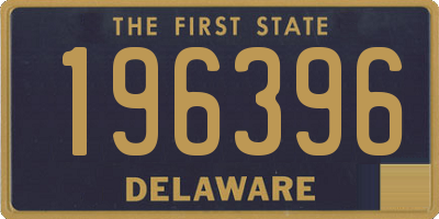 DE license plate 196396