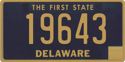 DE license plate 19643