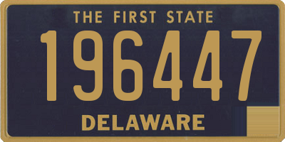 DE license plate 196447