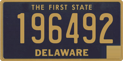 DE license plate 196492