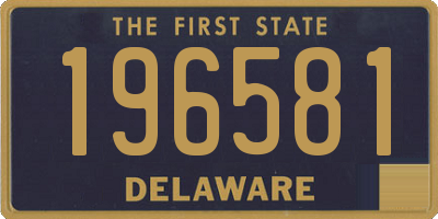 DE license plate 196581