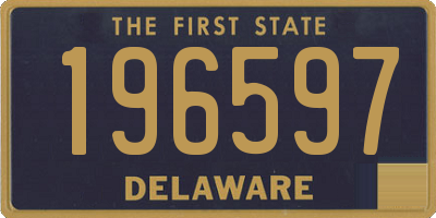 DE license plate 196597