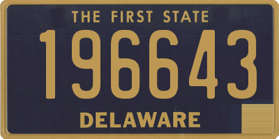DE license plate 196643