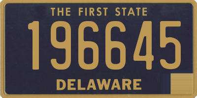 DE license plate 196645