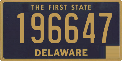 DE license plate 196647