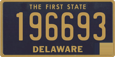 DE license plate 196693