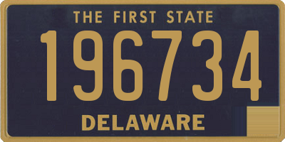 DE license plate 196734