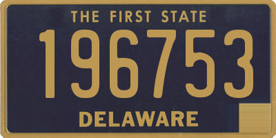 DE license plate 196753