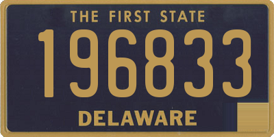 DE license plate 196833