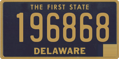 DE license plate 196868