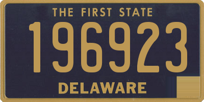 DE license plate 196923