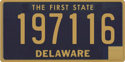 DE license plate 197116