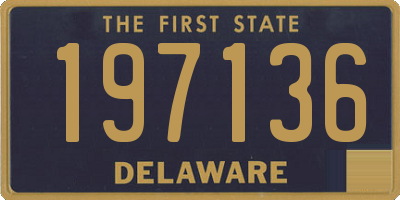 DE license plate 197136