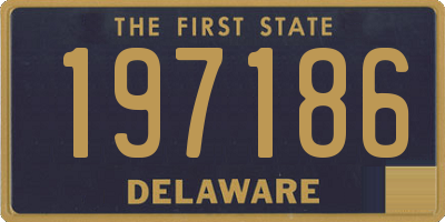 DE license plate 197186