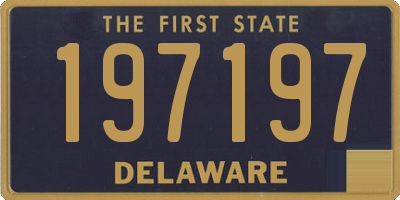 DE license plate 197197