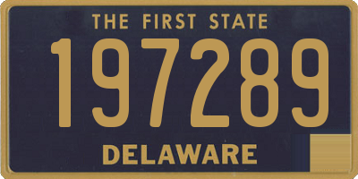 DE license plate 197289