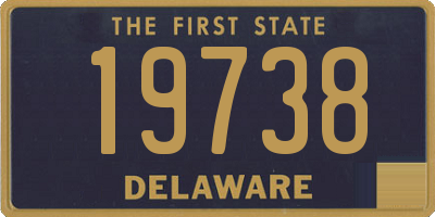 DE license plate 19738