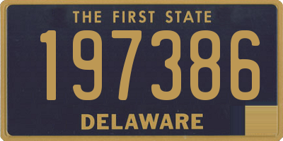DE license plate 197386