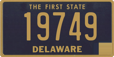 DE license plate 19749