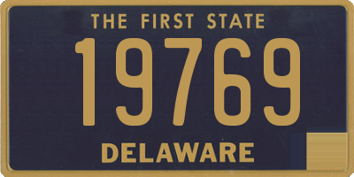 DE license plate 19769