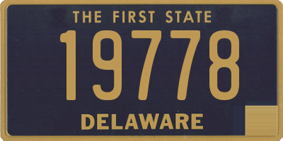 DE license plate 19778