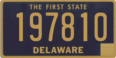 DE license plate 197810