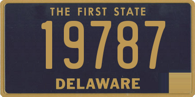 DE license plate 19787