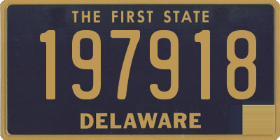 DE license plate 197918