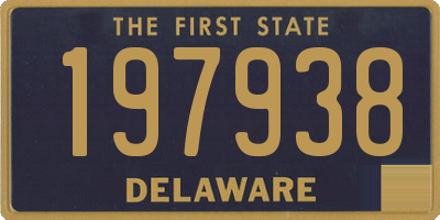 DE license plate 197938